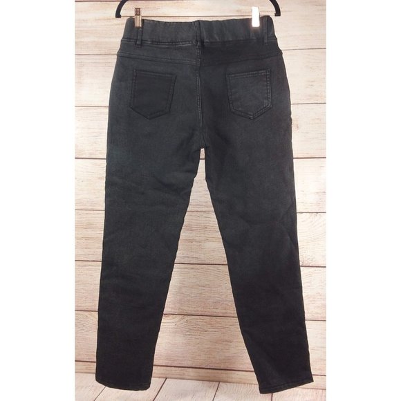 Women's Elastic Warm Legging High Waist  Slim Fit Stretch Skinny Pants Black - Picture 11 of 12